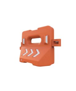 Alternative view of Barrera Baby Soplada Naranja Con 4 Reflejantes Grado Ingeniería En Captafaros Más Tres Flechas En Una Cara