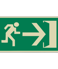 Alternative view of Ruta de evacuación derecha